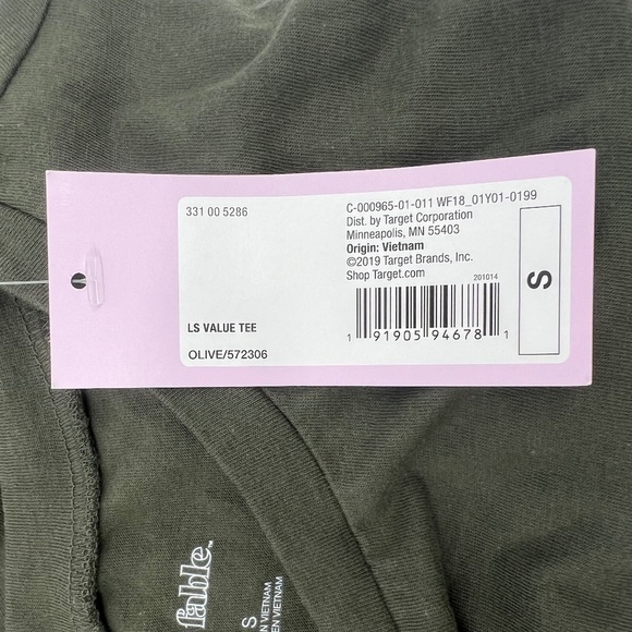 NWT Wild Fable Green Long Sleeve Cropped Boxy Shirt Size Small Women's - Picture 4 of 8